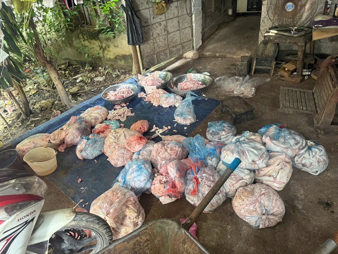 Gần 2 tạ bì lợn không rõ nguồn gốc bị phát hiện tại Thái Nguyên