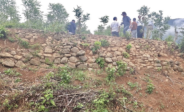 Các nhà khoa học, nhà nghiên cứu khảo sát hệ thống Trường Luỹ tỉnh Gia Lai. Ảnh: Viết Hiền