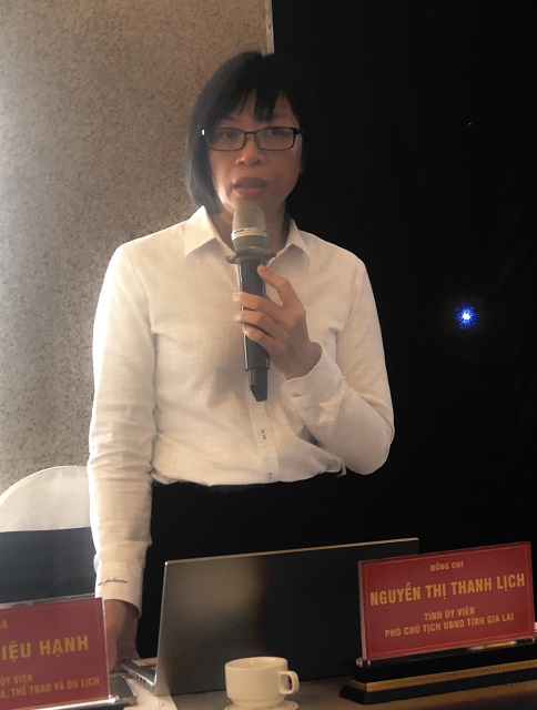 Bà Nguyễn Thị Thanh Lịch phát biểu ý kiến tại Hội thảo. Ảnh: Viết Hiền