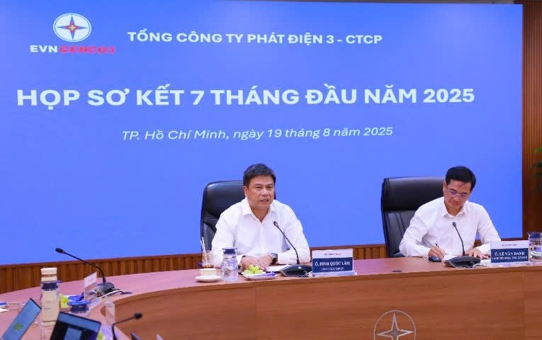 Ông Đinh Quốc Lâm - Bí thư Đảng ủy, Chủ tịch HĐQT EVNGENCO3 phát biểu chỉ đạo tại hội nghị