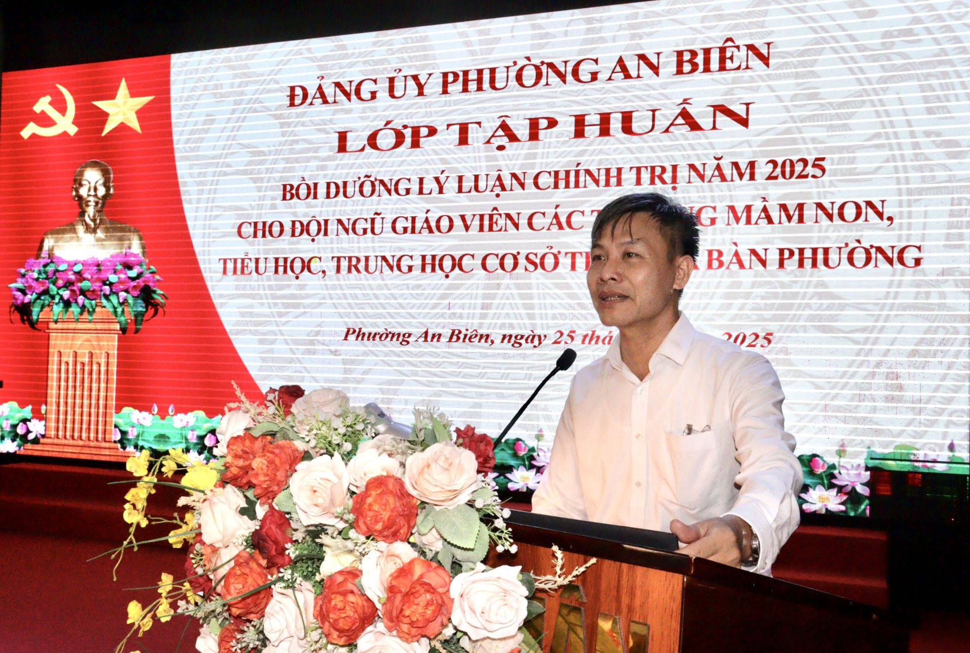 Phường An Biên bồi dưỡng, tập huấn chính trị hè cho cán bộ, giáo viên trường mầm non, tiểu học, THCS