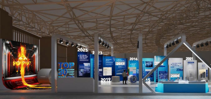 Hòa Phát sẽ trưng bày các sản phẩm HRC, cáp thép dự ứng lực và các loại thép chất lượng cao. Ảnh: HPG