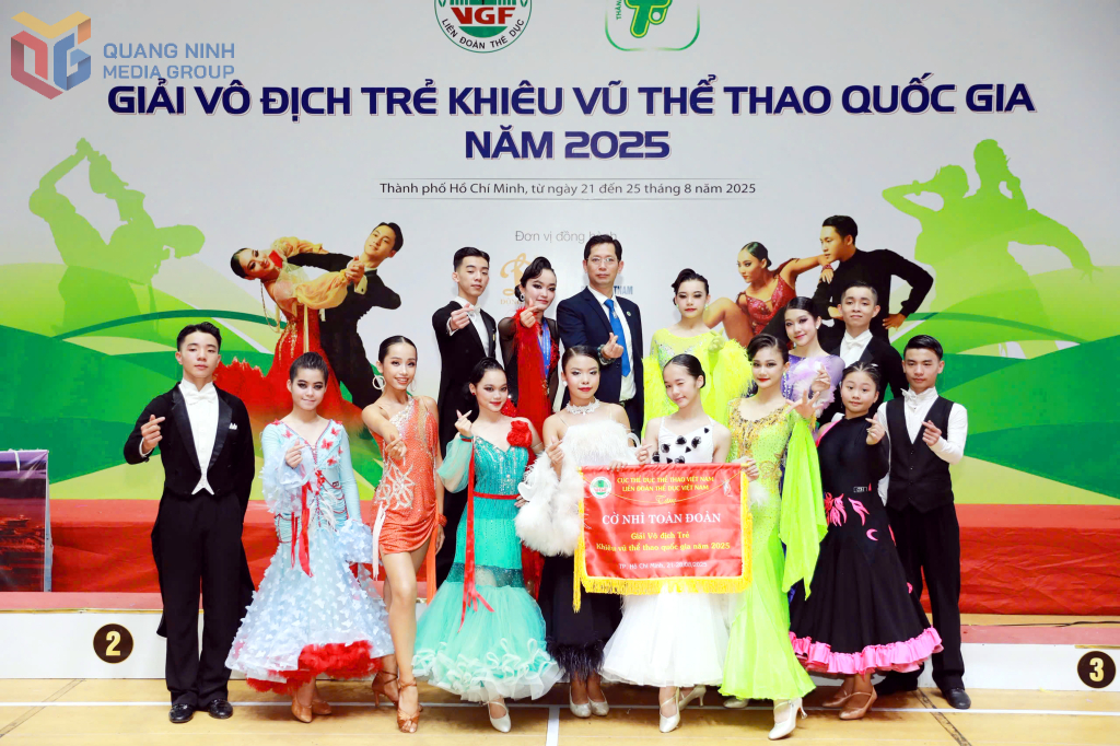 Quảng Ninh giành Nhì toàn đoàn Giải Vô địch Trẻ khiêu vũ thể thao quốc gia