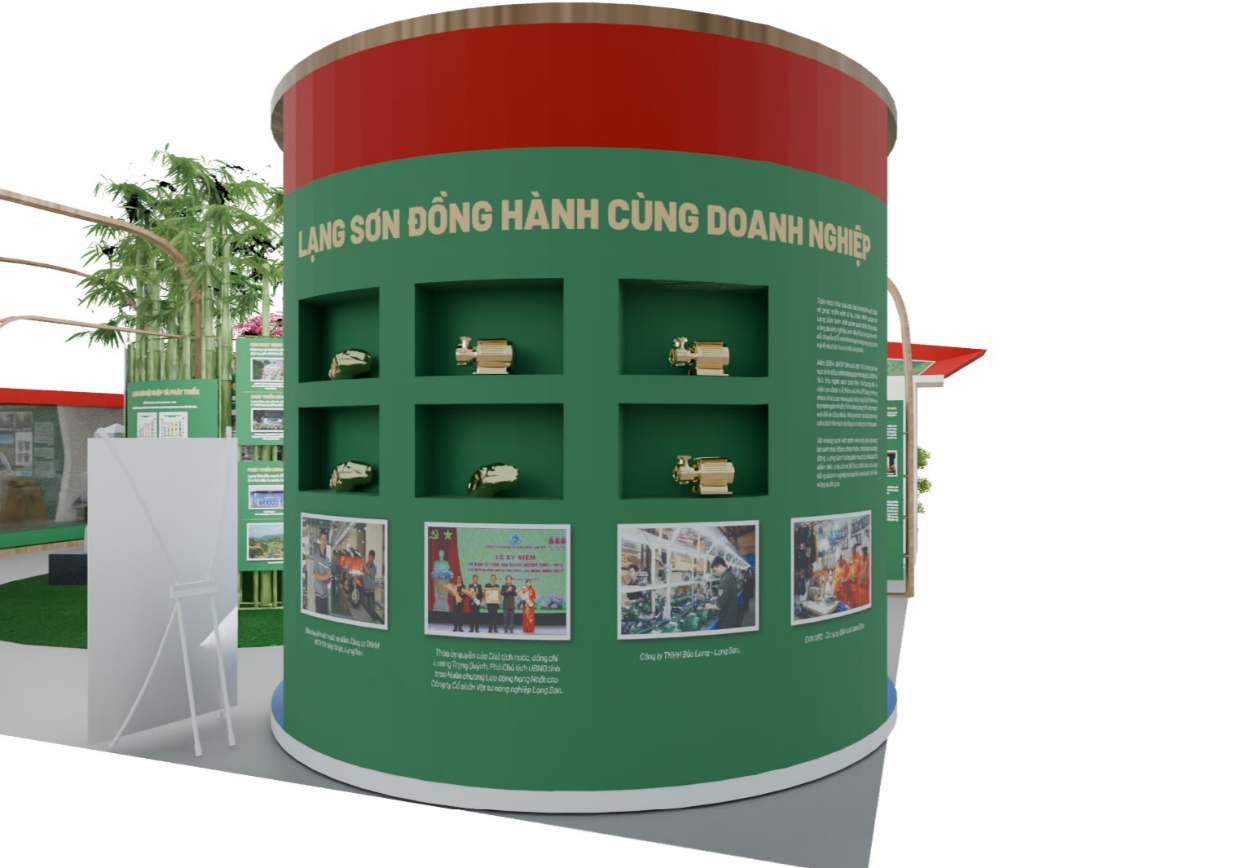 Phần trưng bày Lạng Sơn đồng hành cùng doanh nghiệp