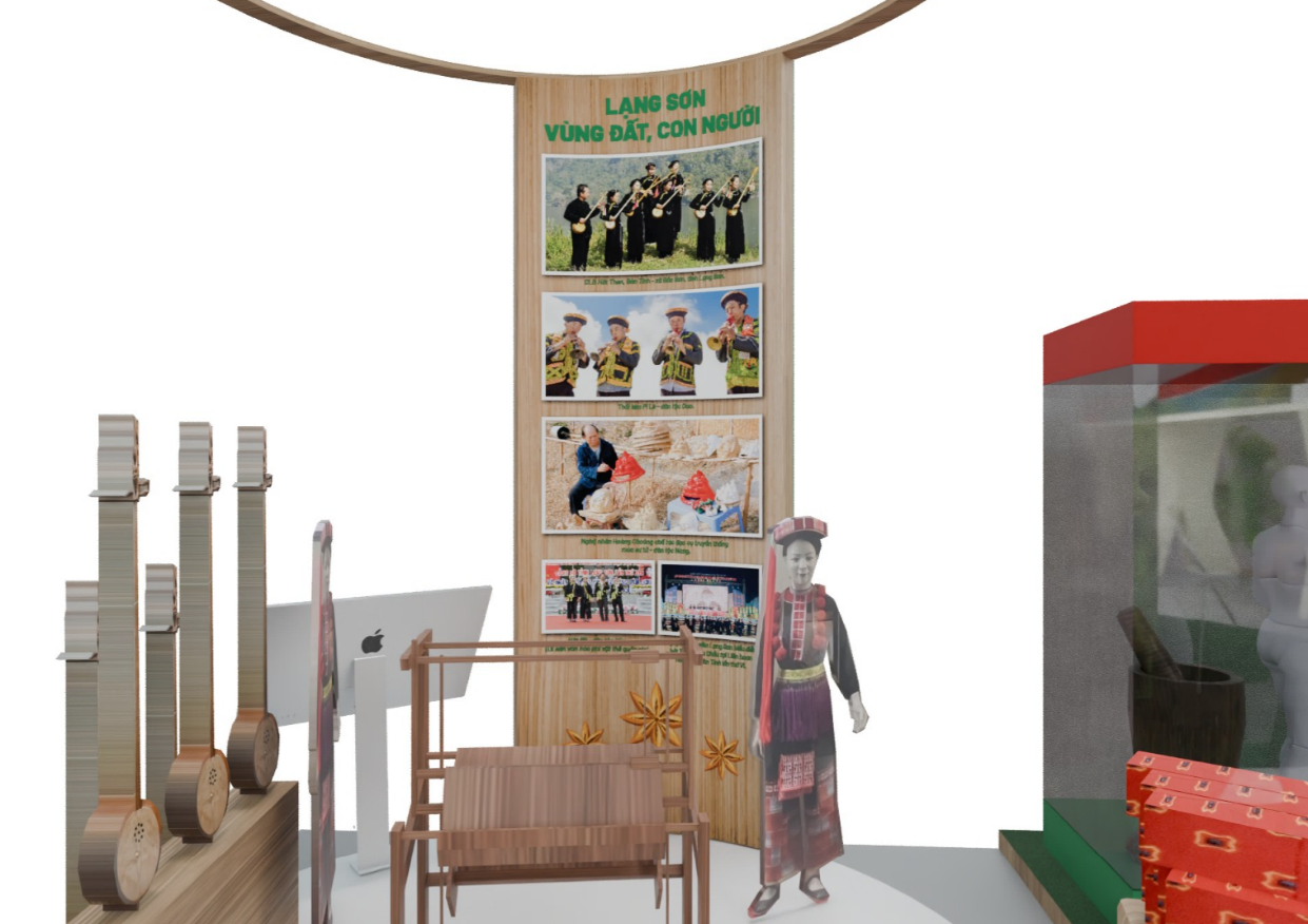 Phần trưng bày về vùng đất, con người của tỉnh Lạng Sơn