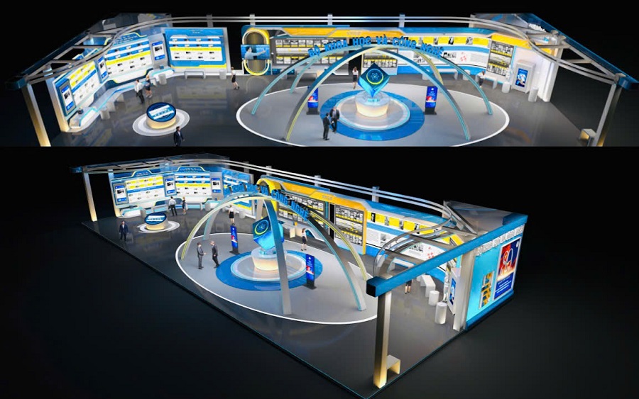 Phối cảnh khu triển lãm thành tựu KHCN, ĐSMT&CĐS do Bộ KH&CN chủ trì Phối cảnh khu triển lãm thành tựu KHCN, ĐSMT&CĐS do Bộ KH&CN chủ trì