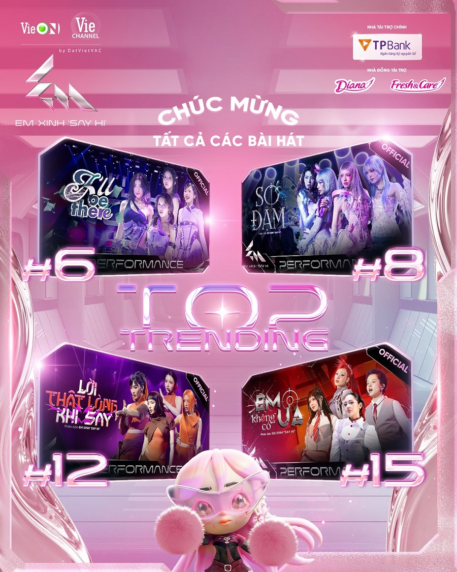 Loạt hit đình đám Em Xinh “Say Hi” liên tục “chiếm sóng” Top Trending YouTube Loạt hit đình đám Em Xinh “Say Hi” liên tục “chiếm sóng” Top Trending YouTube