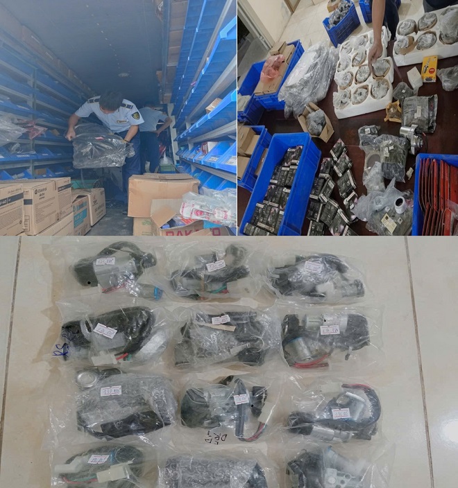 Quản lý thị trường Thái Nguyên triệt phá đường dây buôn bán phụ tùng xe máy giả