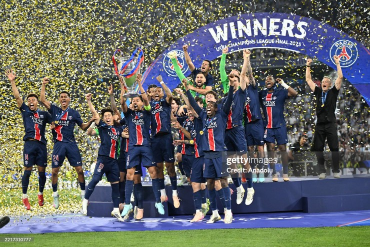 Mùa trước, đội vô địch là PSG sau chiến thắng 5-0 trước Inter Milan