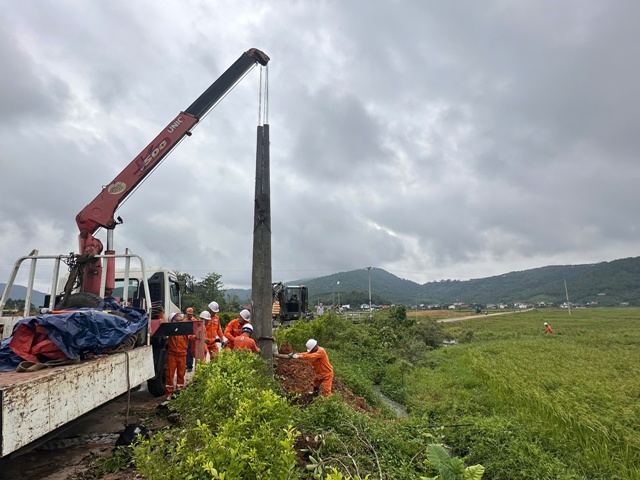 Tổng công ty Điện lực miền Bắc đồng hành cùng Nghệ An khắc phục hậu quả bão số 5