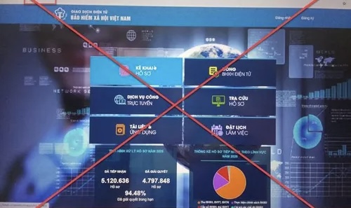 Cảnh báo trang website giả mạo cổng dịch vụ công trực tuyến Bảo hiểm xã hội Việt Nam