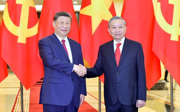 Chủ tịch Trung Quốc Tập Cận Bình - Tổng Bí thư Tô Lâm. Ảnh VGP.