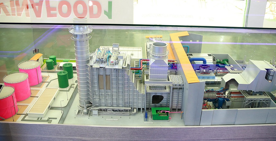 Mô hình Nhà máy Nhiệt điện Phú Mỹ 2.1 của Tổng công ty Phát điện 3