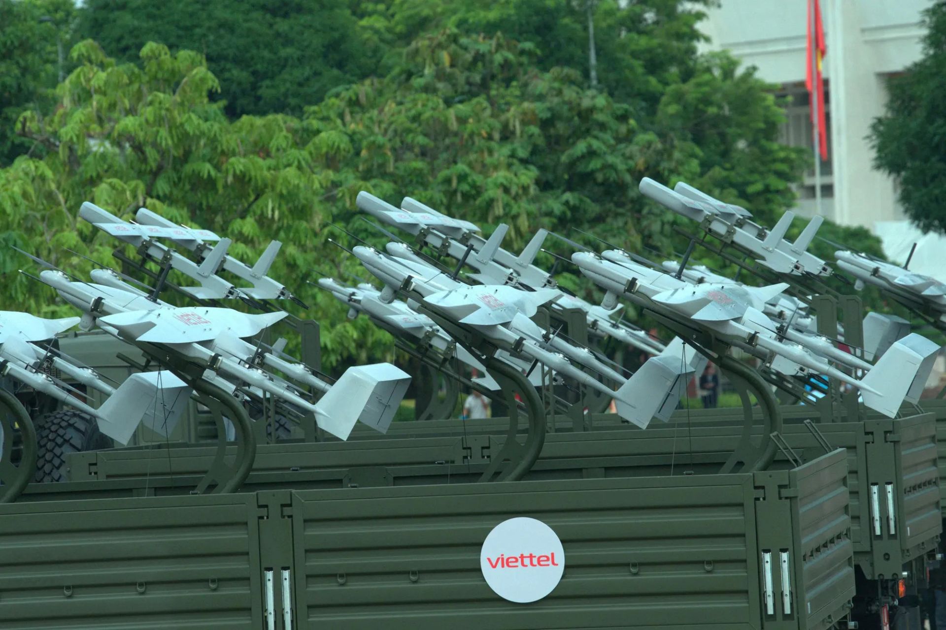 Dàn khí tài phô diễn trong buổi tổng duyệt diễu binh. Ảnh: ĐẶNG TRUNG