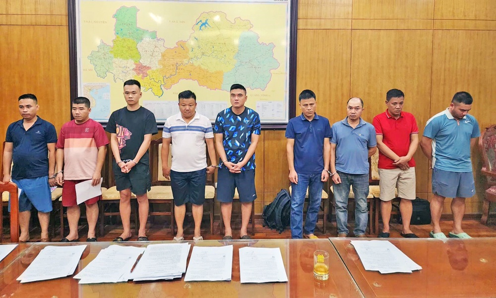 Các đối tượng bị bắt giữ.