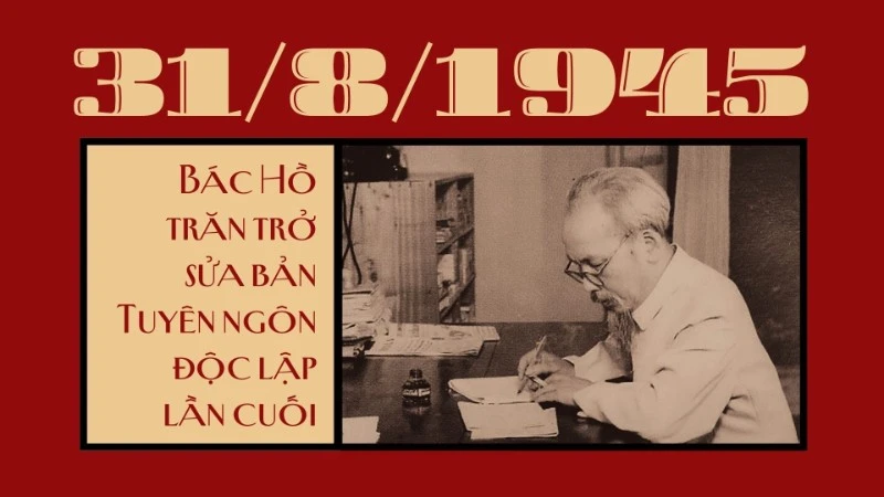 Ngày 31/8/1945: Bác Hồ trăn trở sửa Tuyên ngôn độc lập lần cuối