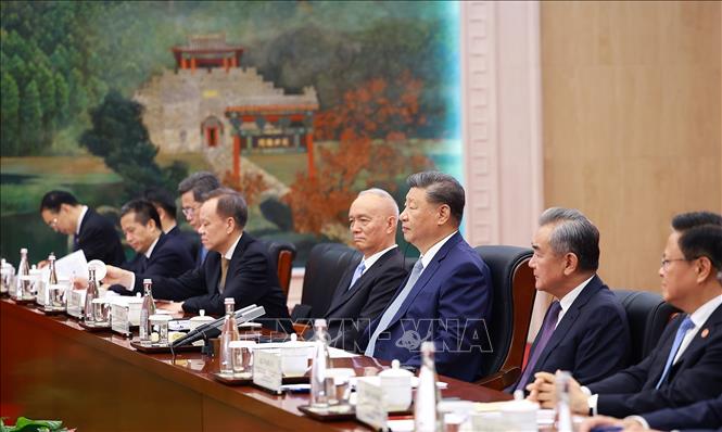 Tổng Bí thư, Chủ tịch nước Trung Quốc Tập Cận Bình phát biểu. Ảnh: Dương Giang/TTXVN