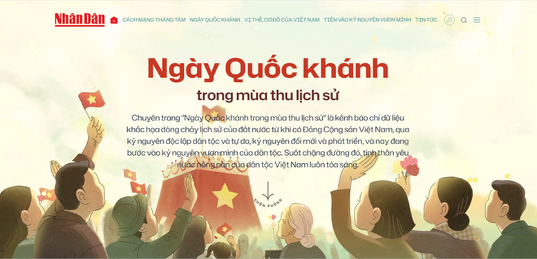 Chuyên trang đặc biệt mừng Quốc khánh của báo Nhân Dân