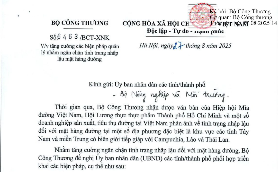 Công văn số 6463/BCT-XNK của Bộ Công thương. Công văn số 6463/BCT-XNK của Bộ Công thương.