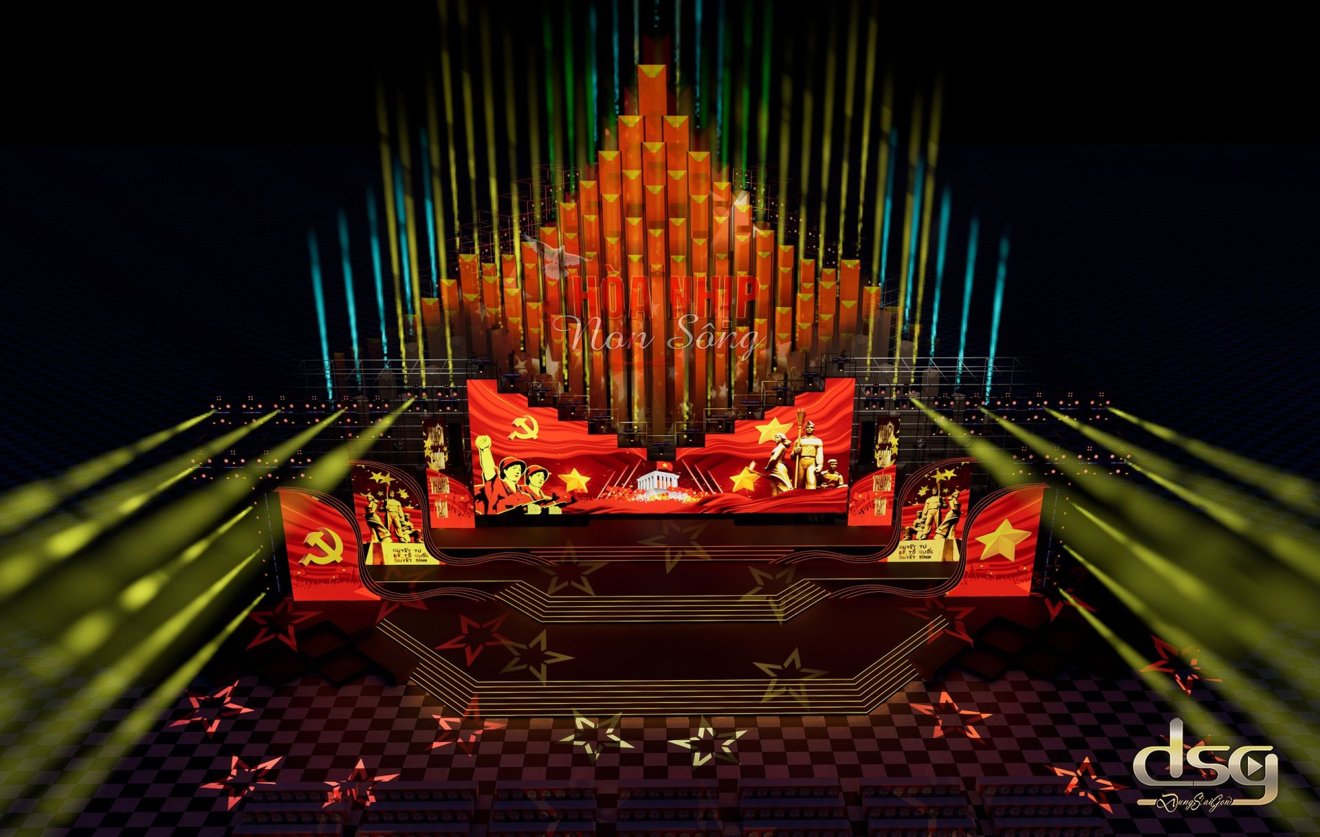 Phối cảnh sân khấu phường Vũng Tàu