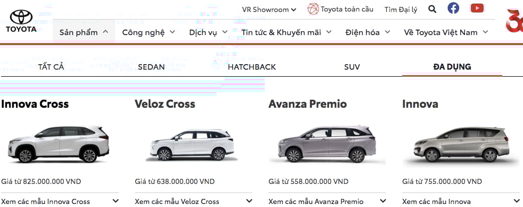 Toyota Việt Nam lặng lẽ tăng giá nhiều mẫu xe: Corolla Cross, Camry, Fortuner đều bị ảnh hưởng