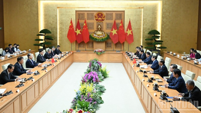 Quang cảnh buổi hội kiến. (Ảnh: Trần Hải)