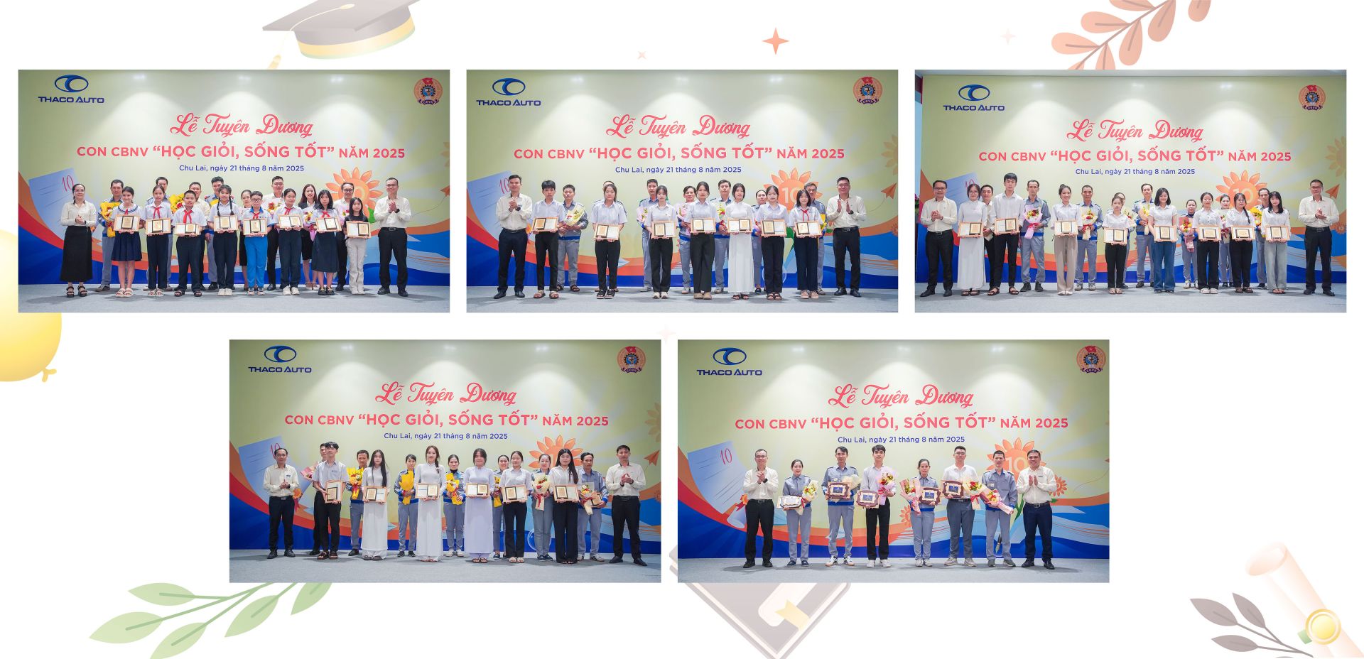Lễ tuyên dương con CBNV “Học giỏi - Sống tốt” năm 2025 của Khối Sản xuất kinh doanh THACO AUTO