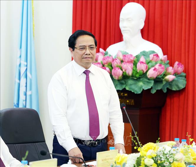 Thủ tướng Phạm Minh Chính phát biểu. Ảnh: Thống Nhất/TTXVN