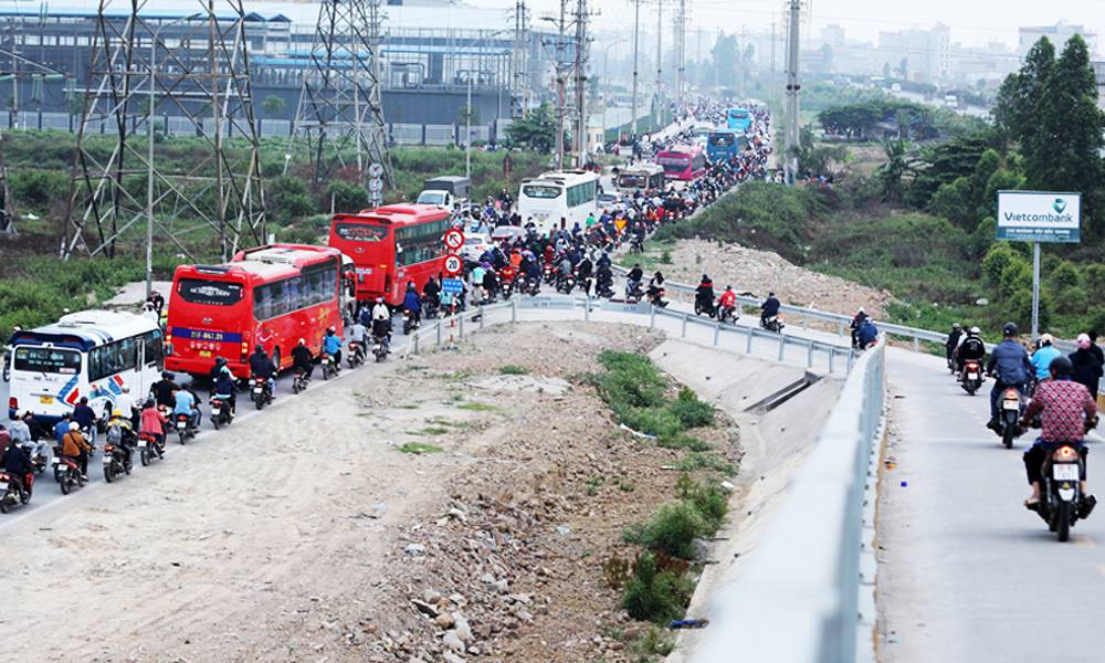 Bắc Ninh: Khẩn cấp khắc phục tình trạng ùn tắc giao thông tại khu công nghiệp