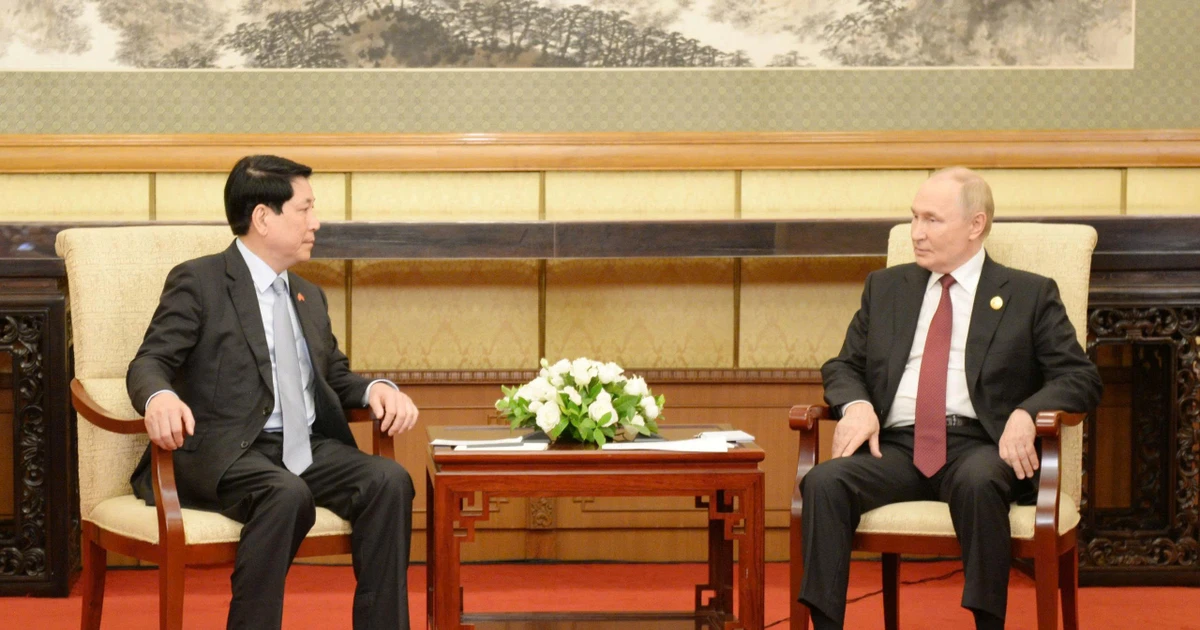 Chủ tịch nước Lương Cường hội kiến Tổng thống Liên bang Nga Vladimir Putin