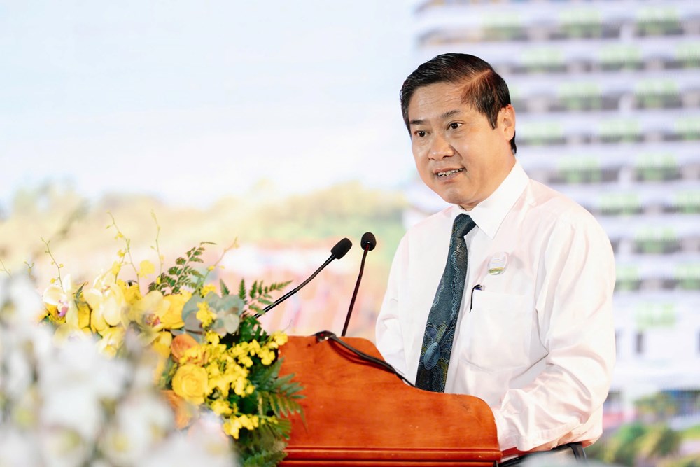 Ông Phan Thái Bình- Phó Chủ tịch UBND thành phố Đà Nẵng phát biểu tại lễ khởi công