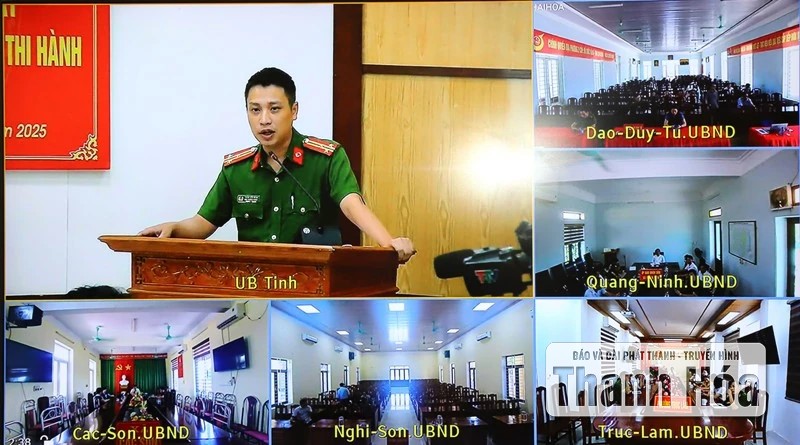 Quang cảnh hội nghị tại các điểm cầu.