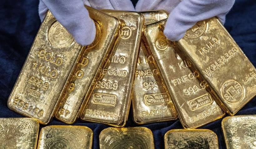 Vàng miếng tại Incheon, phía tây thủ đô Seoul, Hàn Quốc. (Ảnh: Yonhap/TTXVN)