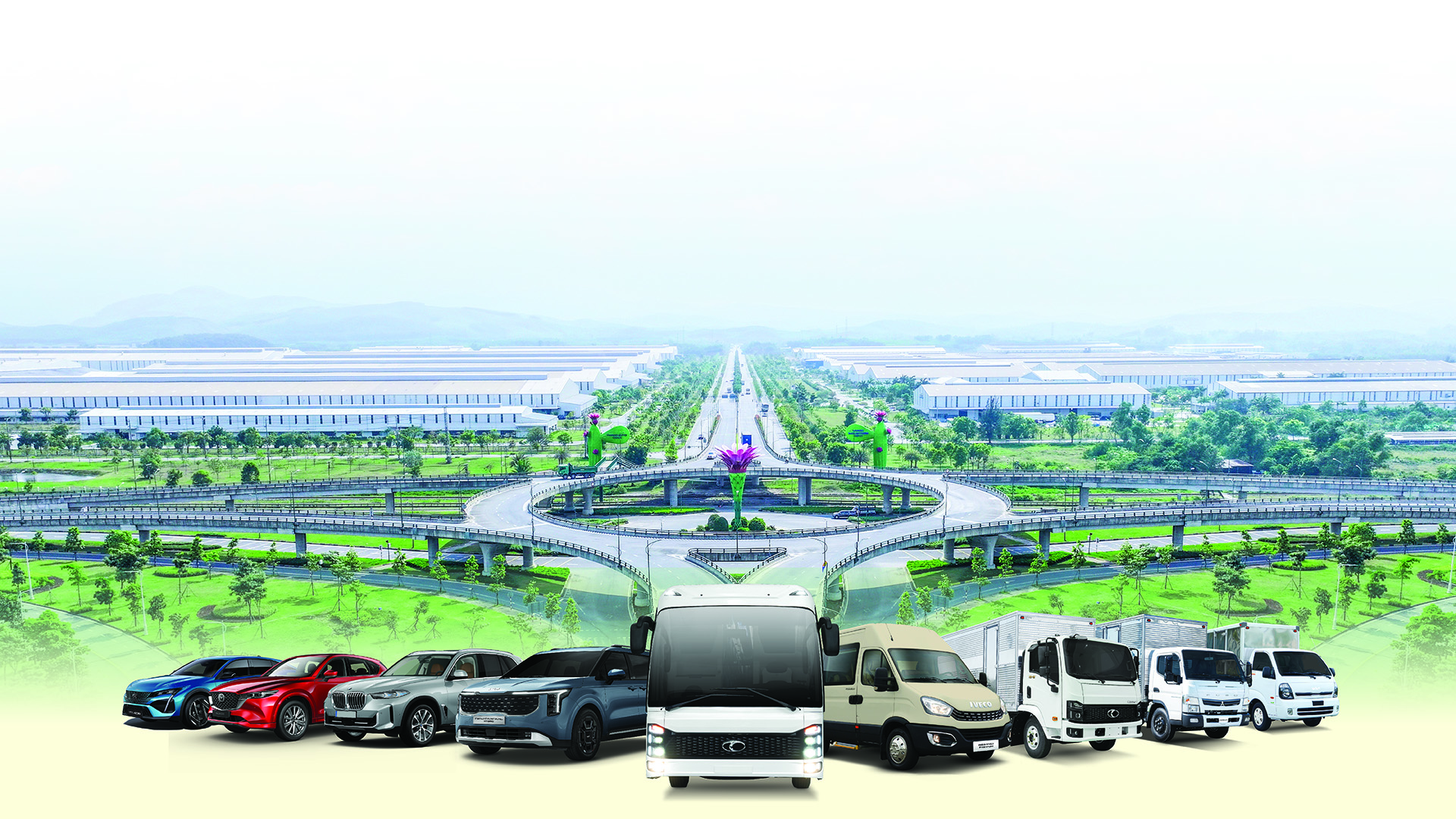 Line-up sản phẩm của THACO AUTO với đầy đủ chủng loại, thương hiệu