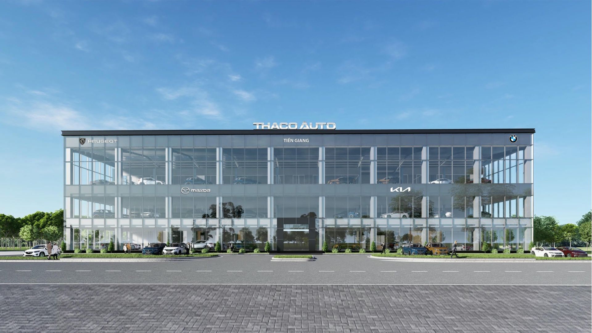 Showroom và xưởng dịch vụ THACO AUTO tích hợp đa thương hiệu ô tô, mang đến sự thuận tiện và trải nghiệm tối ưu cho khách hàng