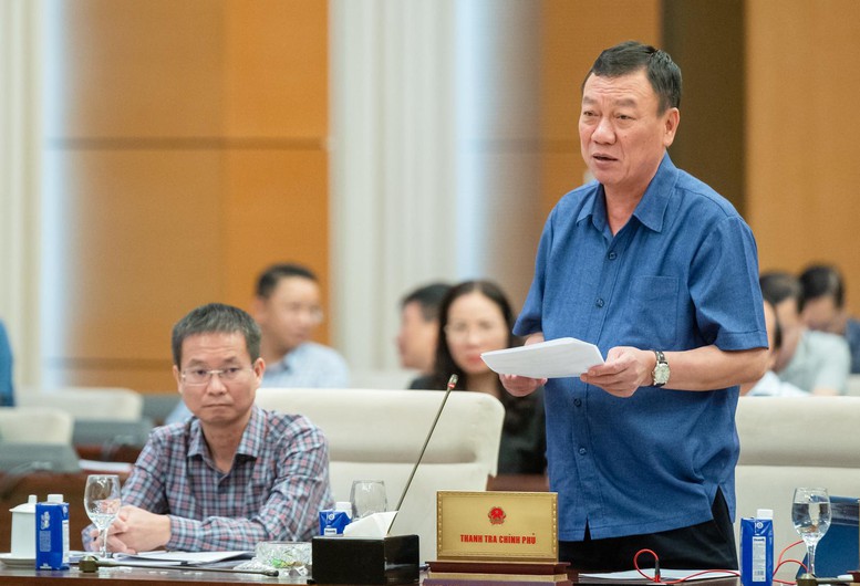 Tổng Thanh tra Chính phủ Đoàn Hồng Phong tại phiên họp Ủy ban Thường vụ Quốc hội sáng 5/9 - Ảnh: Cổng Thông tin Điện tử quốc hội