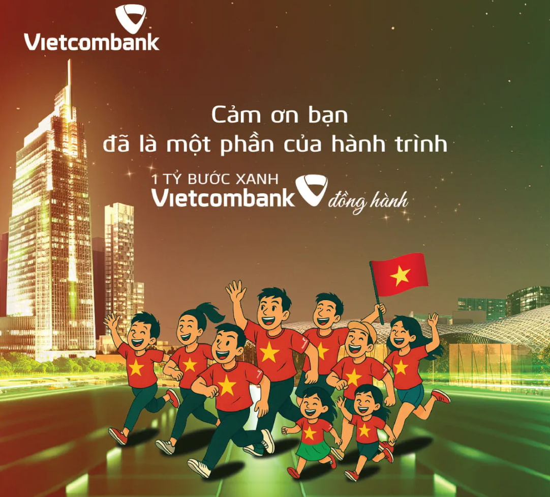 Hơn 65.000 khách hàng Vietcombank đã đồng hành cùng ‘1 tỷ bước xanh’