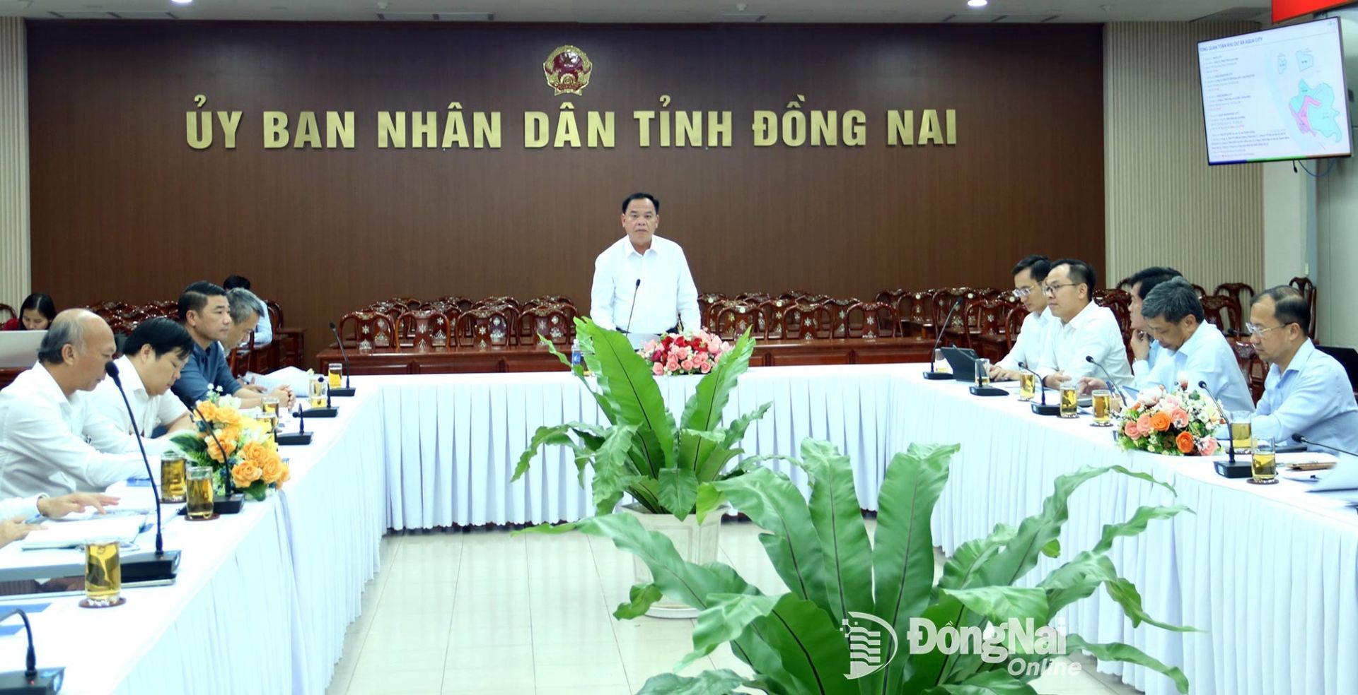 Chủ tịch UBND tỉnh Đồng Nai Võ Tấn Đức phát biểu chỉ đạo tại buổi làm việc