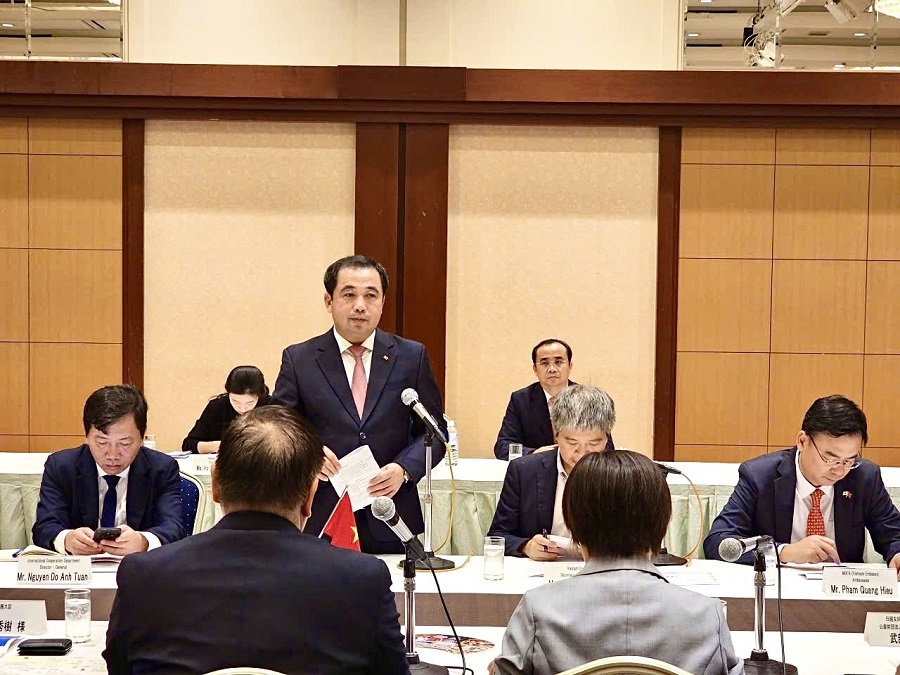 Quyền Bộ trưởng Trần Đức Thắng phát biểu tại buổi làm việc. Ảnh: ICD. Quyền Bộ trưởng Trần Đức Thắng phát biểu tại buổi làm việc. Ảnh: ICD.