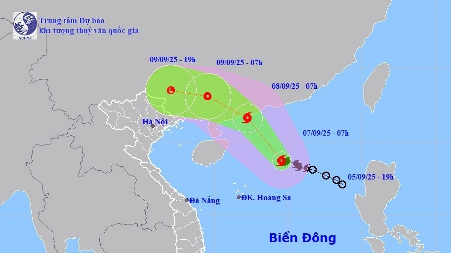 Bão số 7 có thể giật cực đại cấp 13