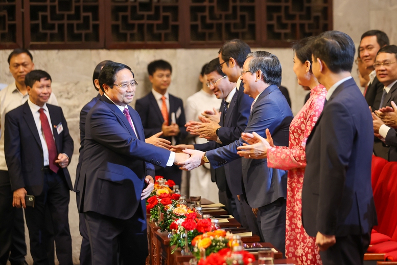 Thủ tướng Phạm Minh Chính đến dự lễ kỷ niệm 80 năm ngày thành lập (7/9/1945-7/9/2025) và đón nhận Huân chương Hồ Chí Minh (lần thứ ba) của VOV - Ảnh: VGP/Nhật Bắc