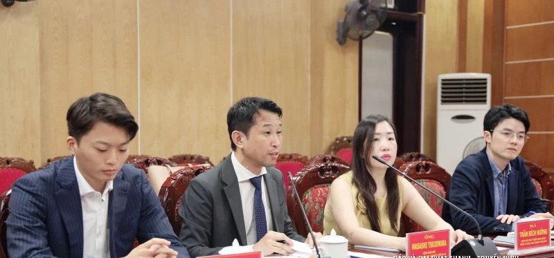 Ông Masashi Tsujimura, Tổng Giám đốc Công ty TNHH năng lượng JERA Việt Nam phát biểu tại buổi làm việc. Ông Masashi Tsujimura, Tổng Giám đốc Công ty TNHH năng lượng JERA Việt Nam phát biểu tại buổi làm việc.