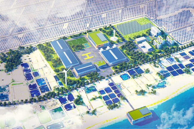 Phối cảnh dự án Trung tâm đào tạo và phát triển nguồn nhân lực năng lượng tái tạo