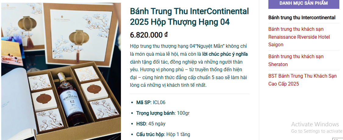 Bánh trung thu cao cấp kết hợp rượu được bán với giá hơn 6 triệu đồng Bánh trung thu cao cấp kết hợp rượu được bán với giá hơn 6 triệu đồng