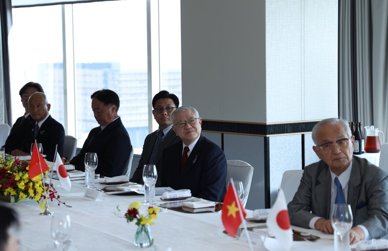 Chủ tịch Hội Hữu nghị Nhật - Việt khu vực Kansai tại buổi tiếp - Ảnh: VGP/Đức Tuân