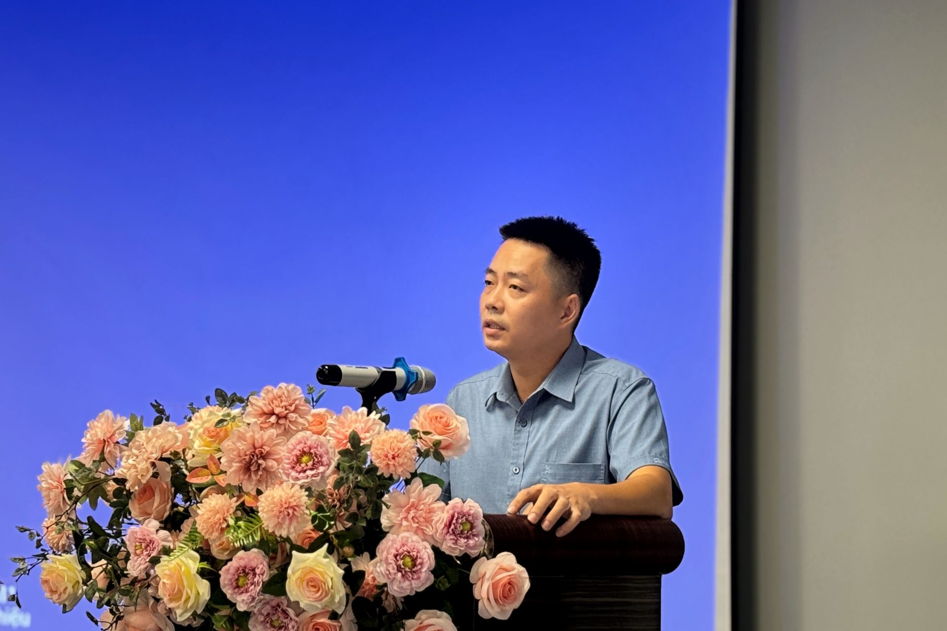 Phó Giám đốc Sở Công thương Phạm Tuấn Hải phát biểu khai mạc Hội nghị.