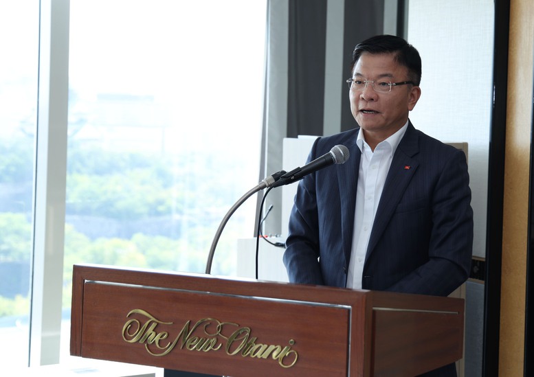 Phó Thủ tướng phát biểu tại cuộc tiếp Chủ tịch Hội Hữu nghị Nhật - Việt khu vực Kansai - Ảnh: VGP/Đức Tuân