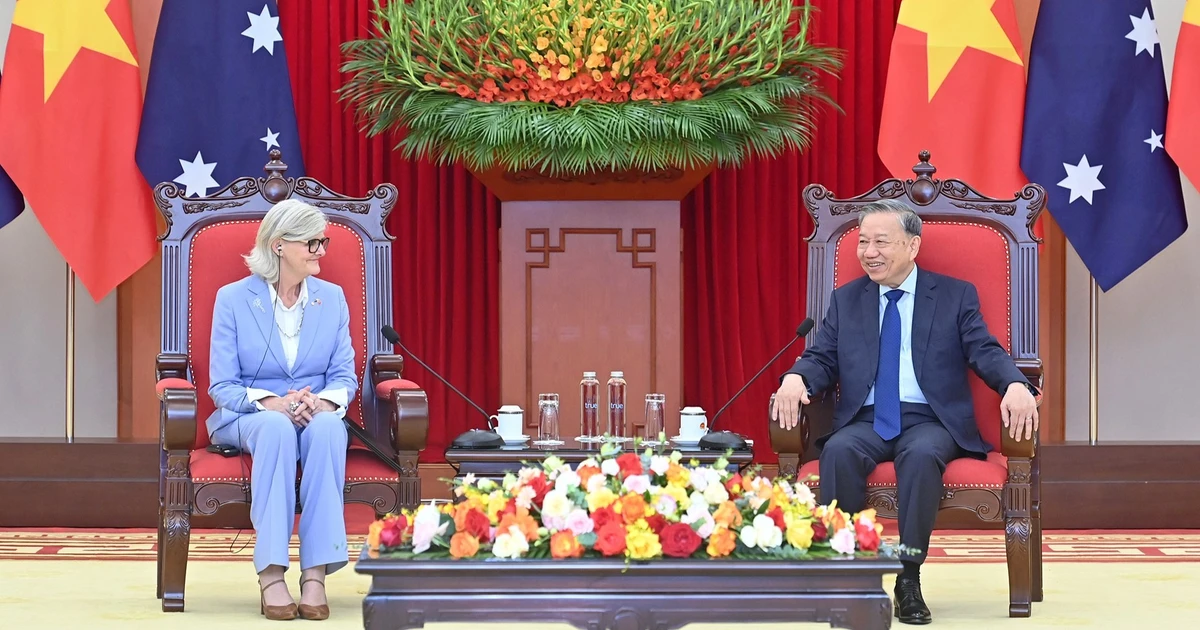 [Ảnh] Tổng Bí thư Tô Lâm tiếp Toàn quyền Australia Sam Mostyn