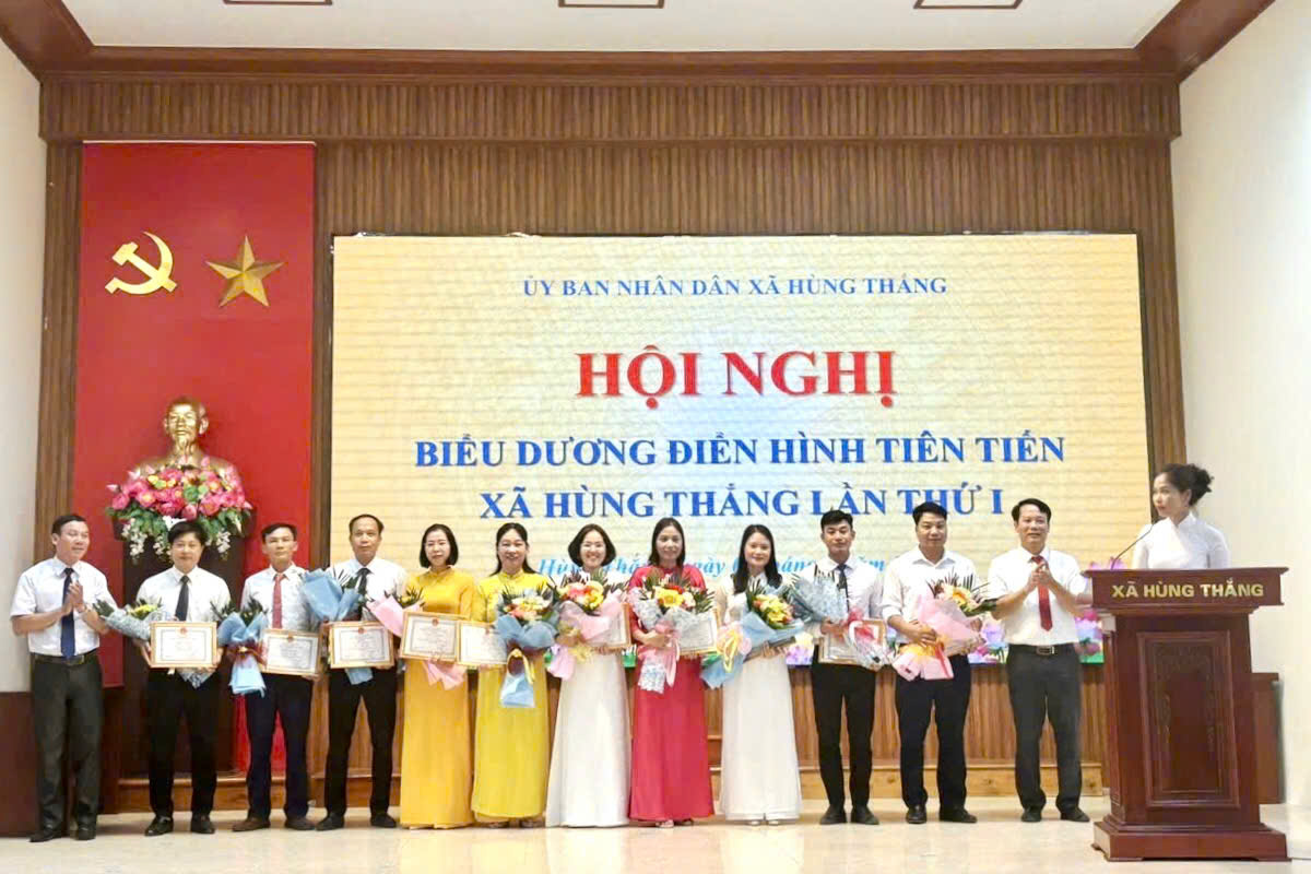 Xã Hùng Thắng biểu dương điển hình tiên tiến lần thứ I, giai đoạn 2025 - 2030