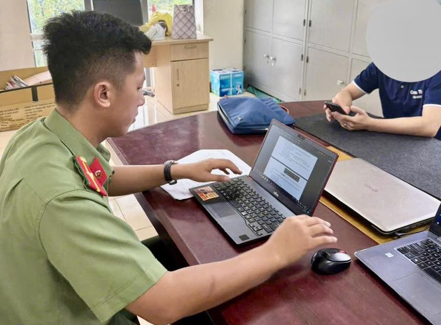 Cơ quan Công an làm việc với N.Đ.A.